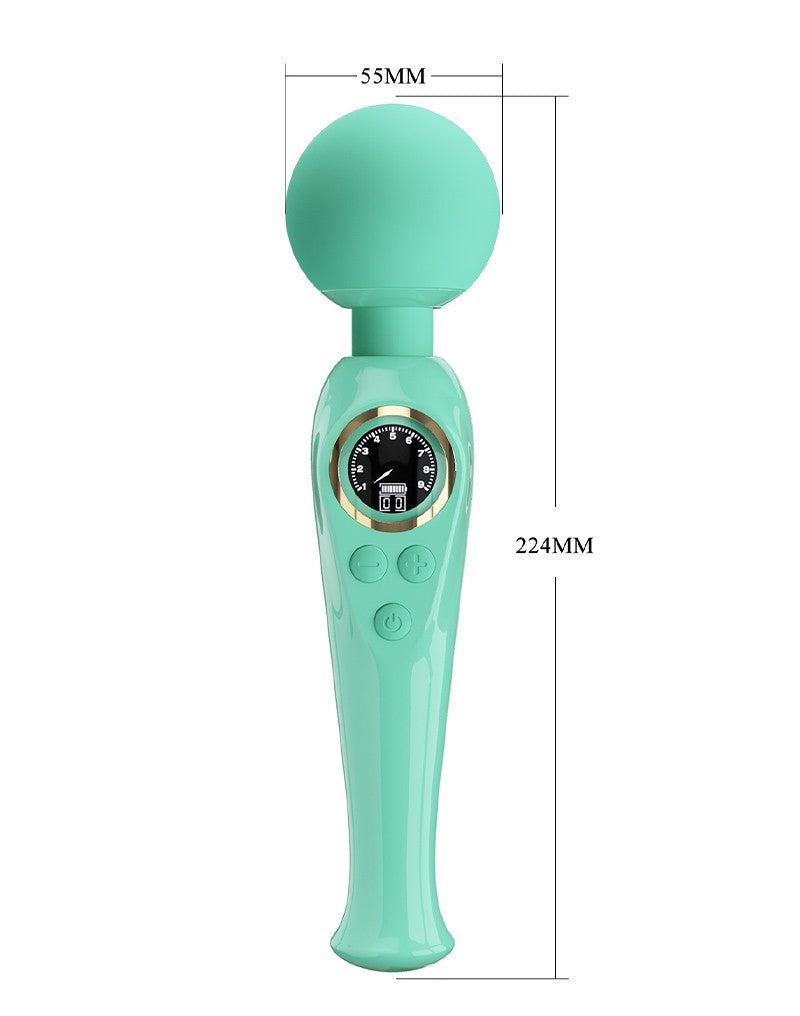 Pretty Love - Skyler - Wand Vibrator met Digitaal LED Display - Blauw