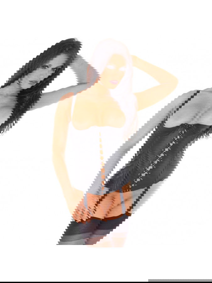 Rimba - Echt lederen 1/4 Cup korset