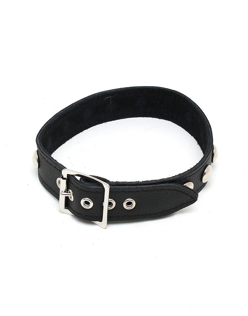 Rimba - Halsband  2.5 cm. breed, versierd met studs