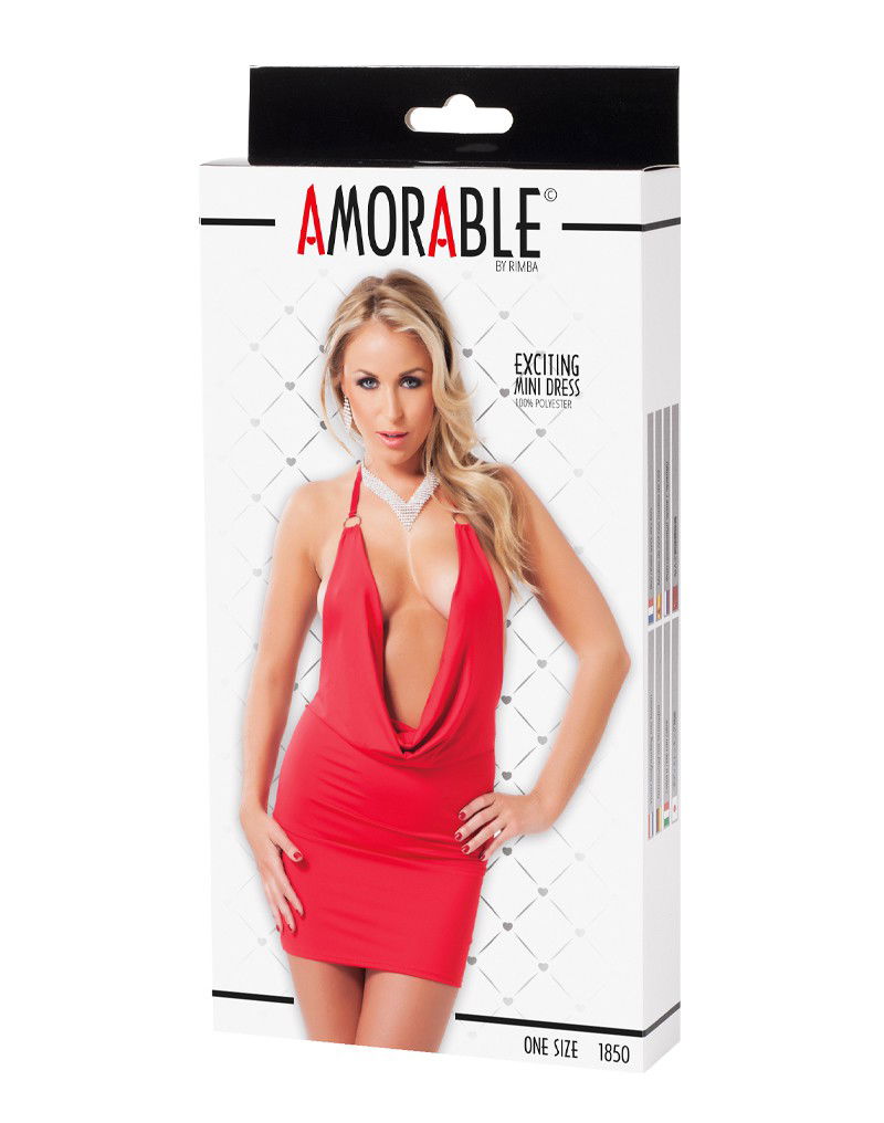 Amorable by Rimba - Mini Jurk -  One Size - Rood