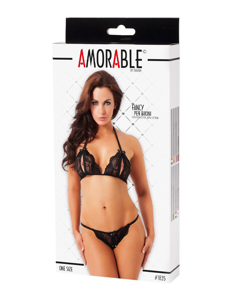 Amorable by Rimba - Open Bikini - One Size - Zwart