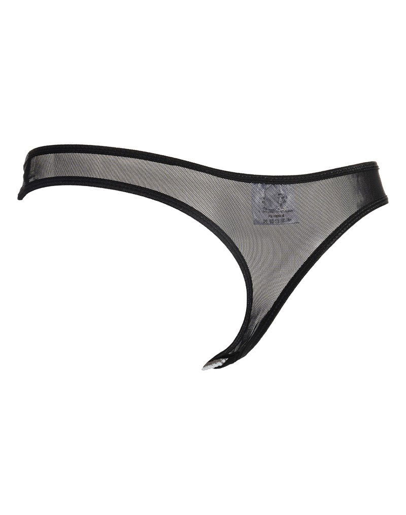 Amorable by Rimba - Open String met parels - One Size - Zwart