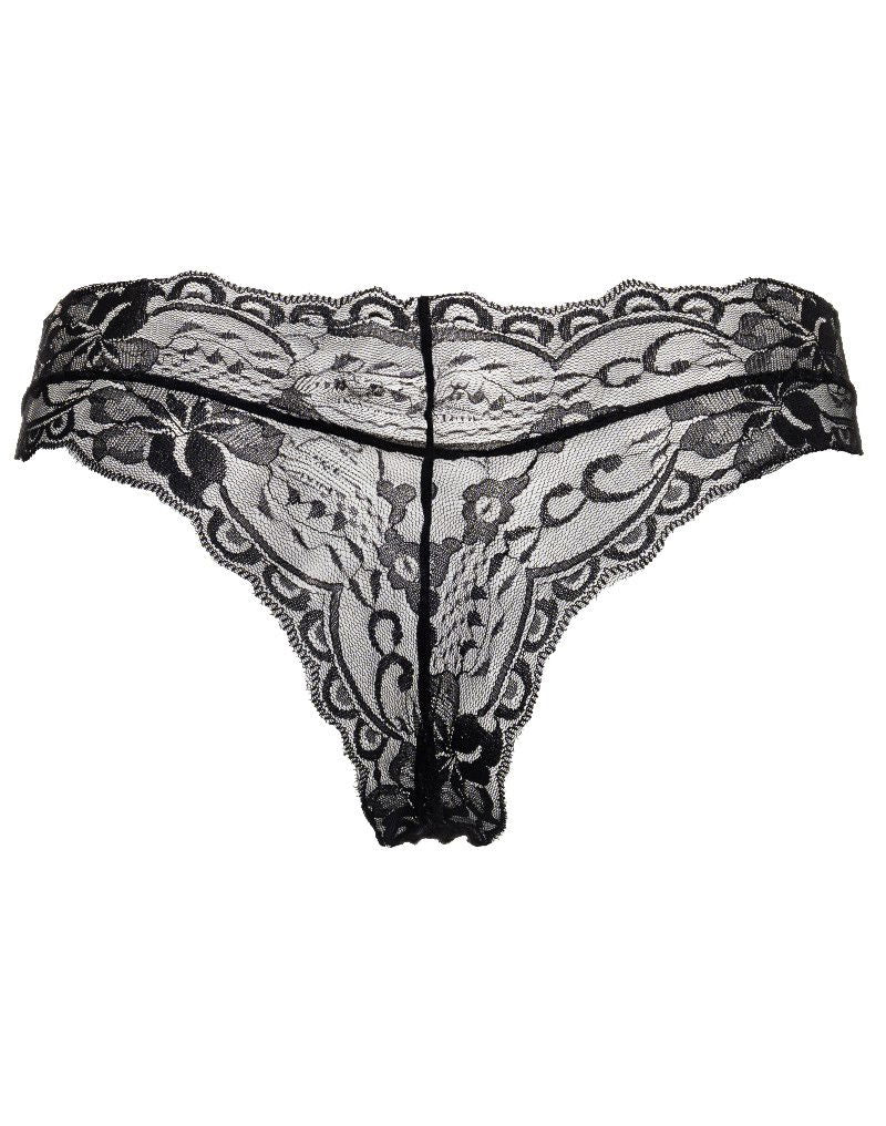 Amorable by Rimba - Slip - One Size - Zwart / Wit