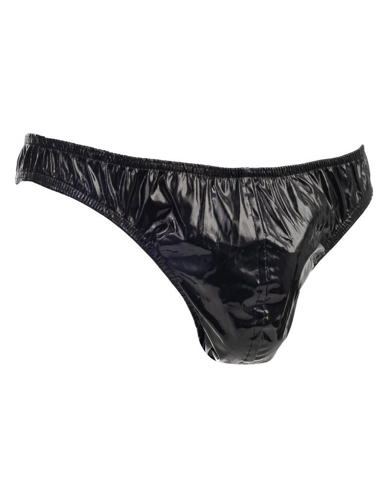 Amorable by Rimba - String met lak look - One Size - Zwart