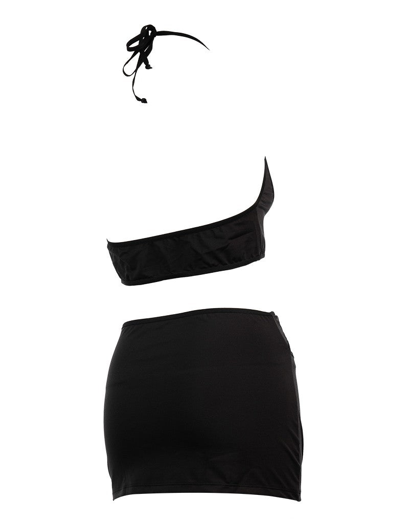 Amorable by Rimba -  Mini Rok met Top - One Size - Zwart