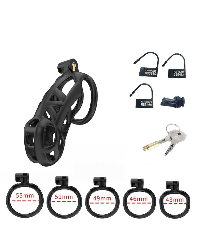 Rimba P-Cage - P-Cage PC01 - Peniskooi Maat L - Zwart