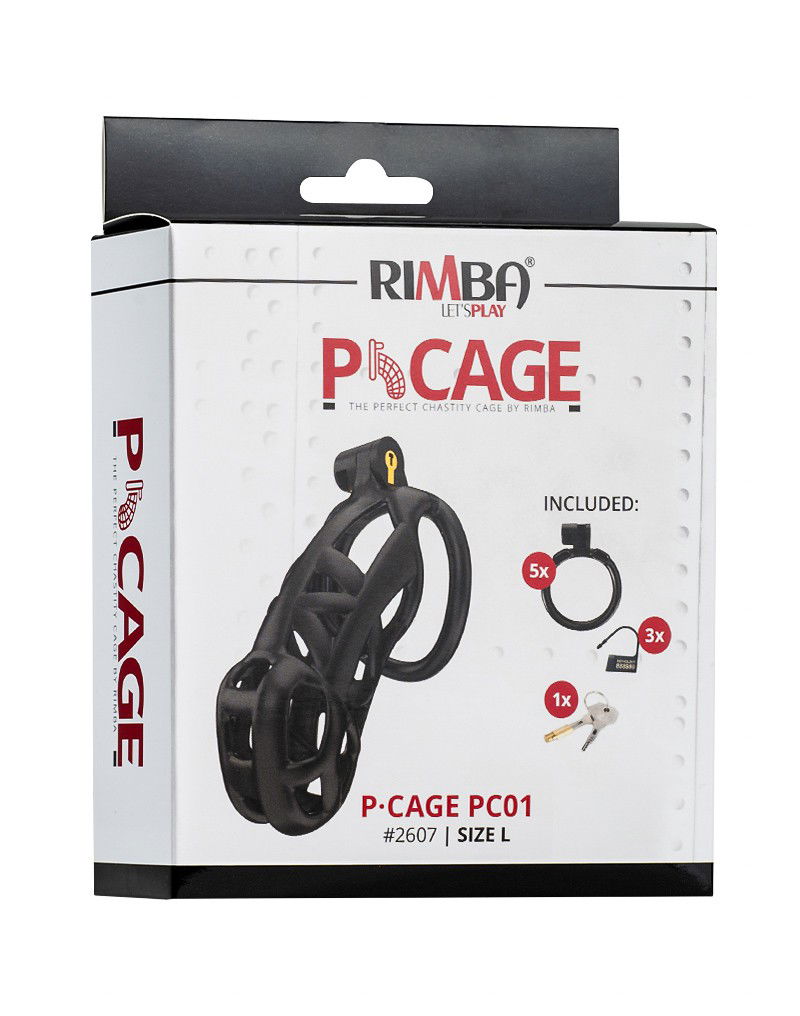 Rimba P-Cage - P-Cage PC01 - Peniskooi Maat L - Zwart