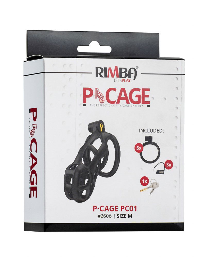 Rimba P-Cage - P-Cage PC01 - Peniskooi Maat M - Zwart