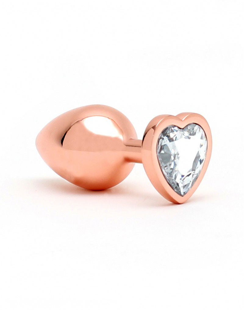 Rimba Toys - Pisa - Heart Shaped Butt Plug - Rosé Goud
