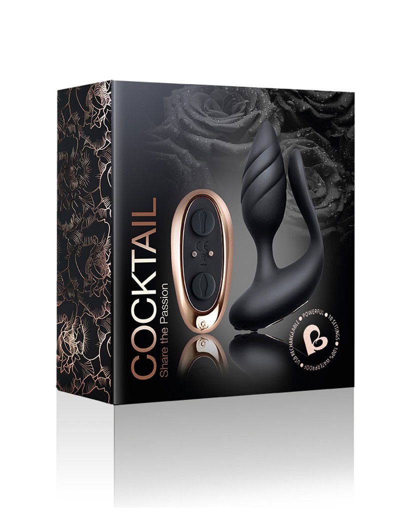 Rocks-Off - Cocktail - Koppel Vibrator met Afstandsbediening - Zwart