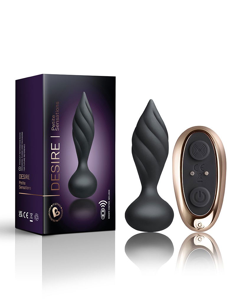 Rocks-Off - Petite Sensations Desire - Anale Vibrator met Afstandsbediening - Zwart