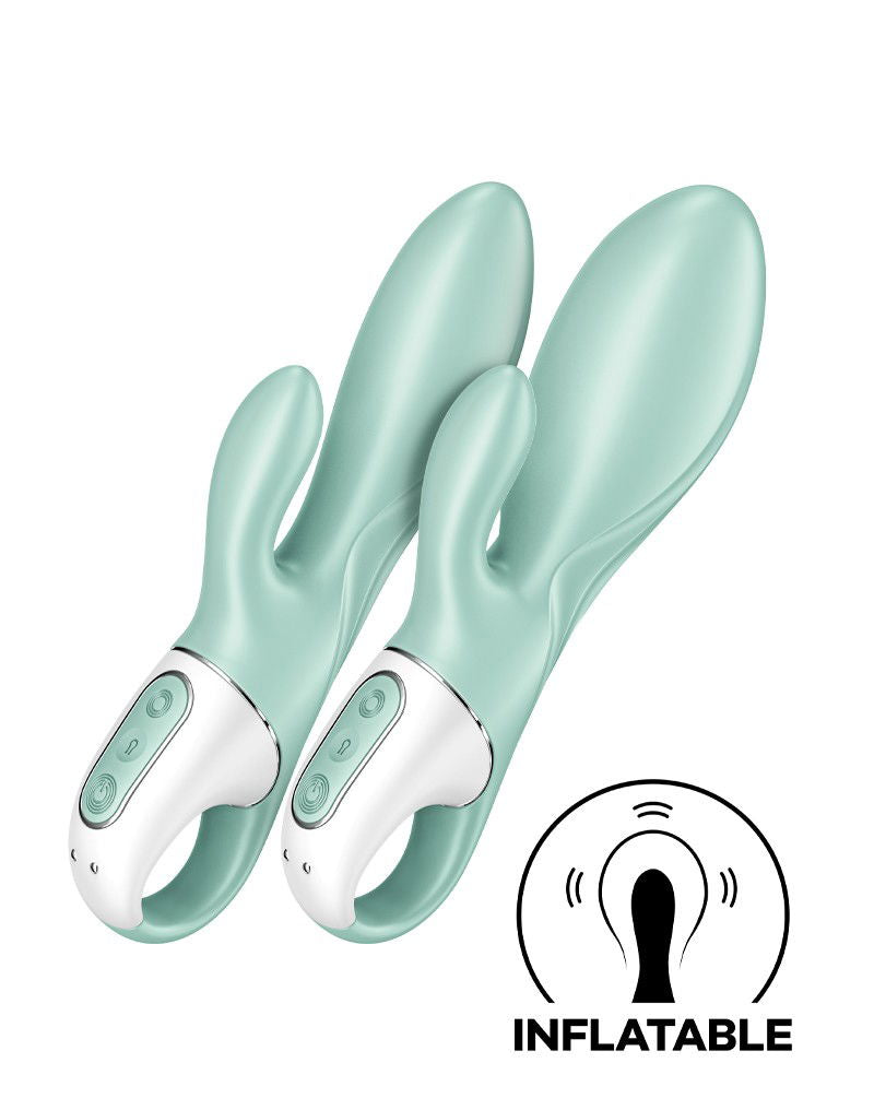 Satisfyer - Air Pump Bunny 5+ - Opblaasbare Rabbit Vibrator (met App Control) - Mint