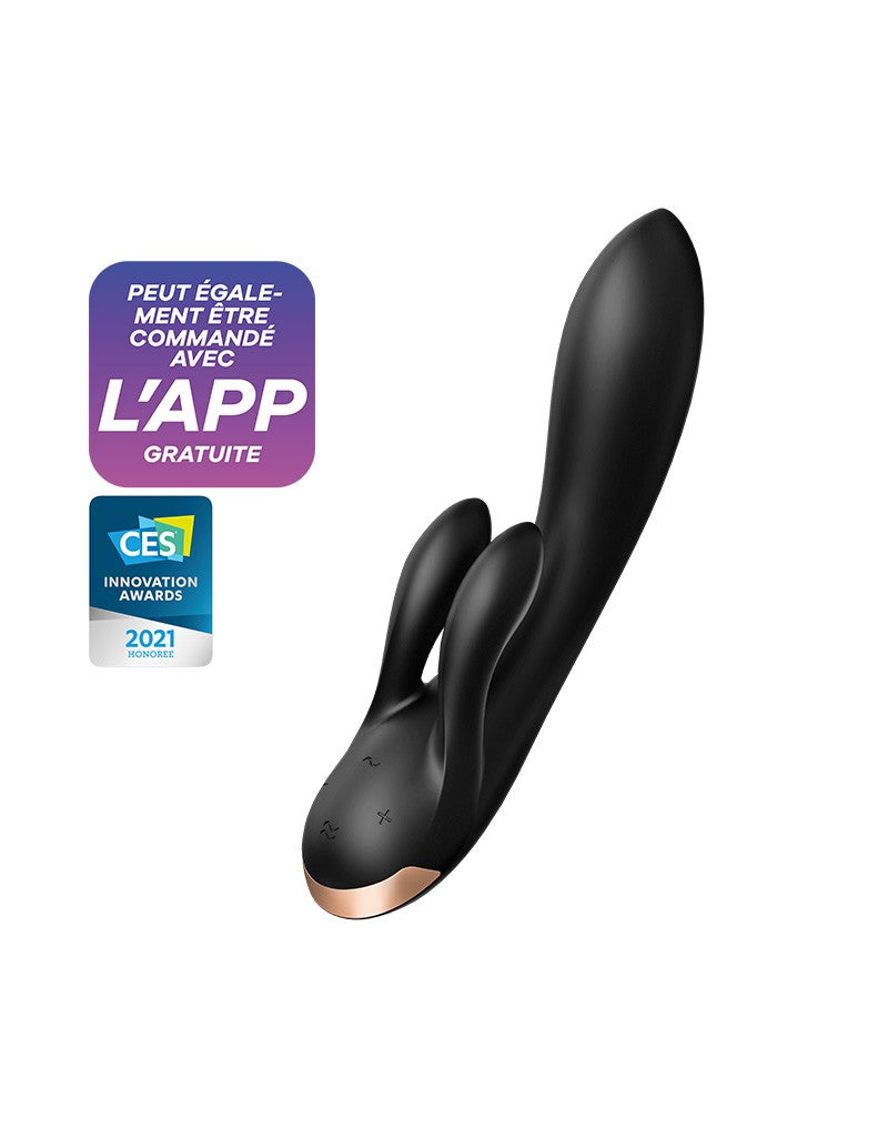 Satisfyer - Double Flex - Rabbit Vibrator - Zwart