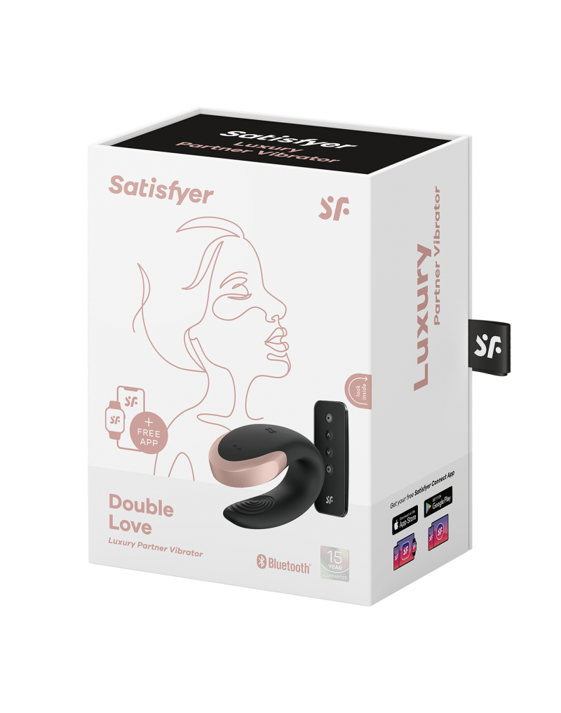 Satisfyer - Double Love - Luxe Partner Vibrator - Zwart