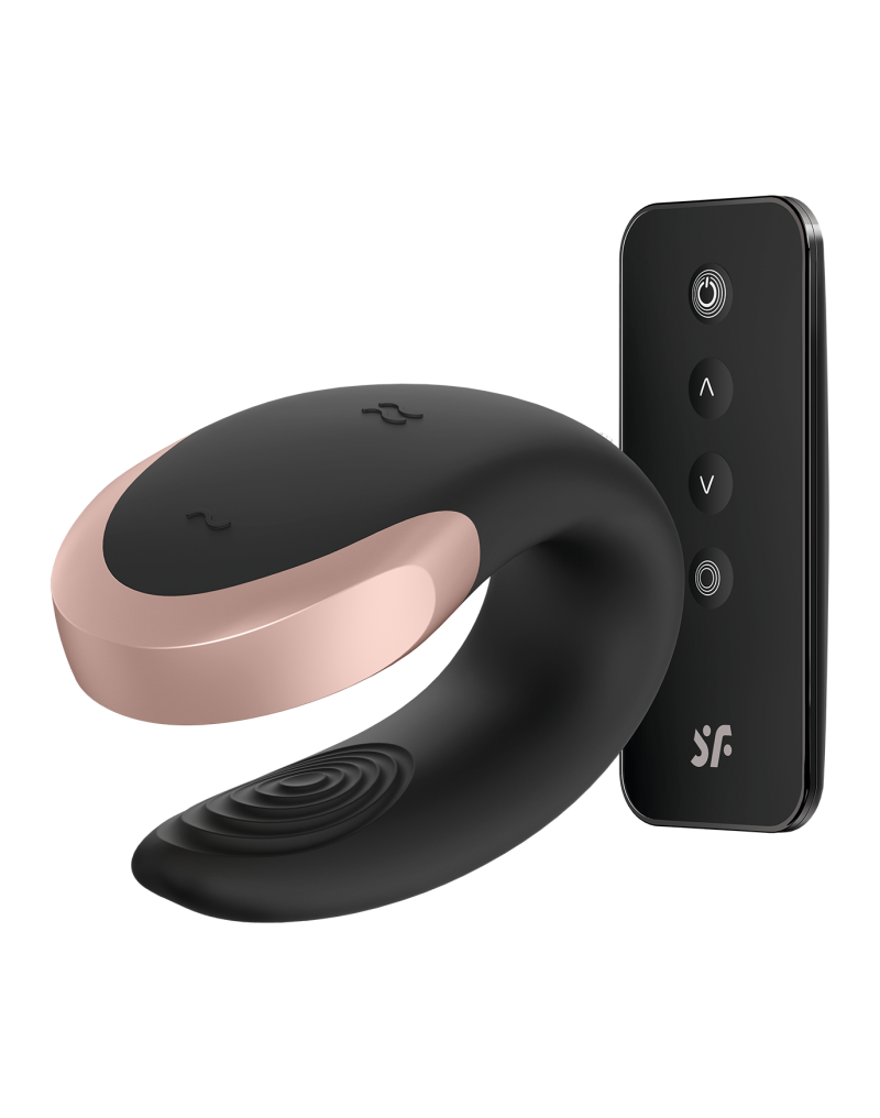 Satisfyer - Double Love - Luxe Partner Vibrator - Zwart