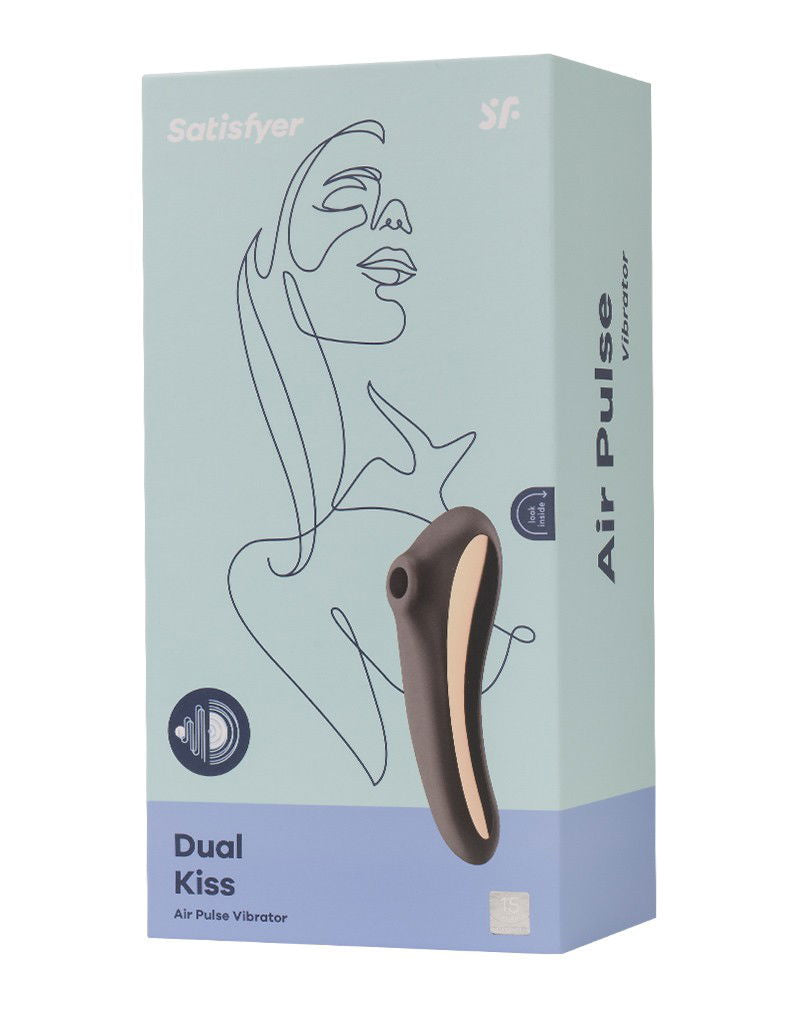 Satisfyer - Dual Kiss - Luchtdruk + G-Spot Vibrator - Zwart