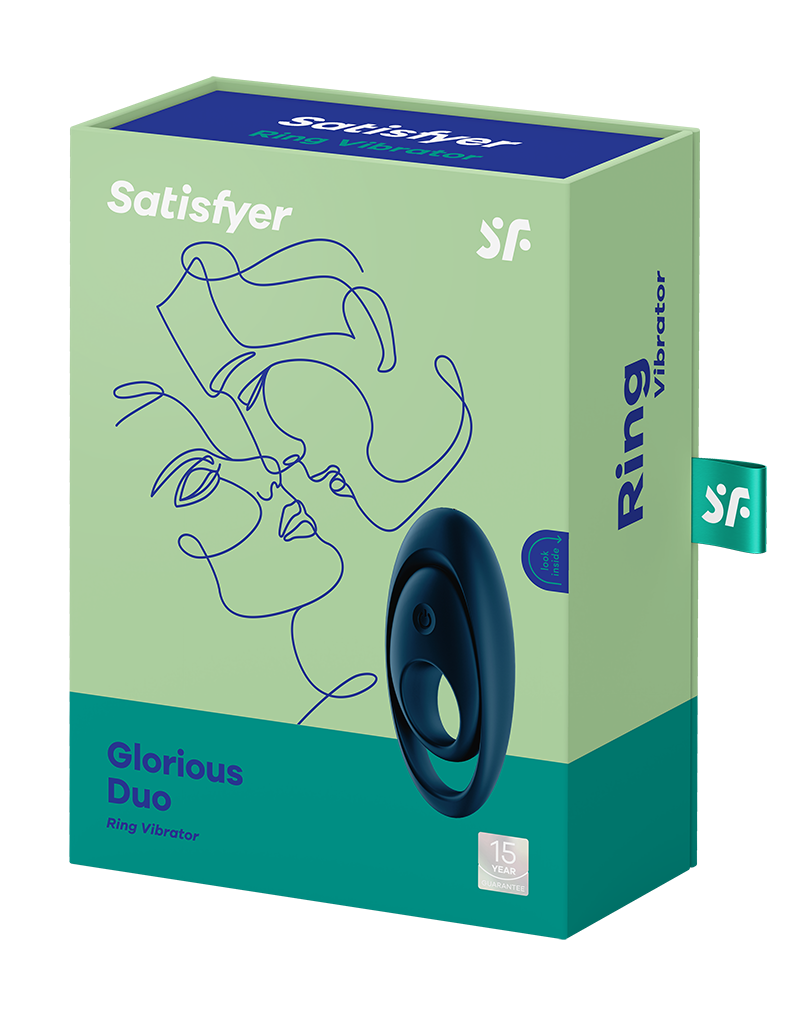 Satisfyer - Glorious Duo - Cockring Vibrator - Blauw