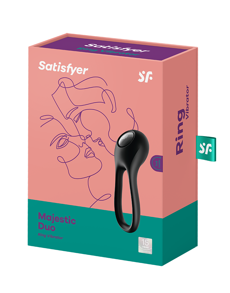 Satisfyer - Majestic Duo - Cockring Vibrator - Zwart
