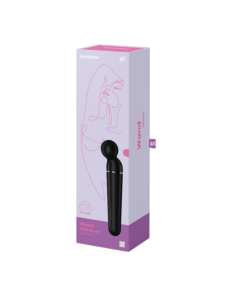 Satisfyer - Planet Wand-er - Wand Vibrator - Zwart & Roségoud