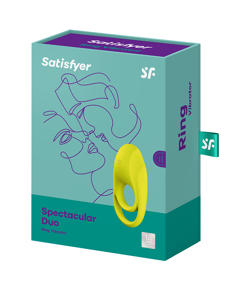 Satisfyer - Spectacular Duo - Cockring Vibrator - Neongeel