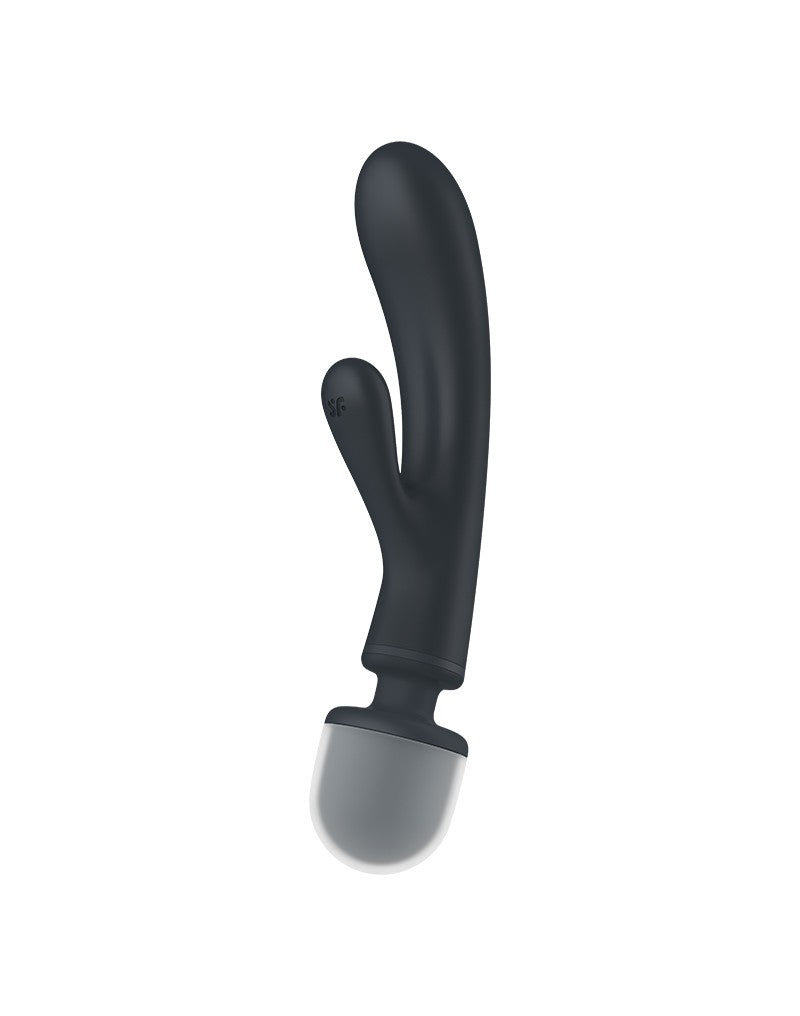 Satisfyer - Triple Lover - 2-in-1 Wand and Rabbit Vibrator - Grey