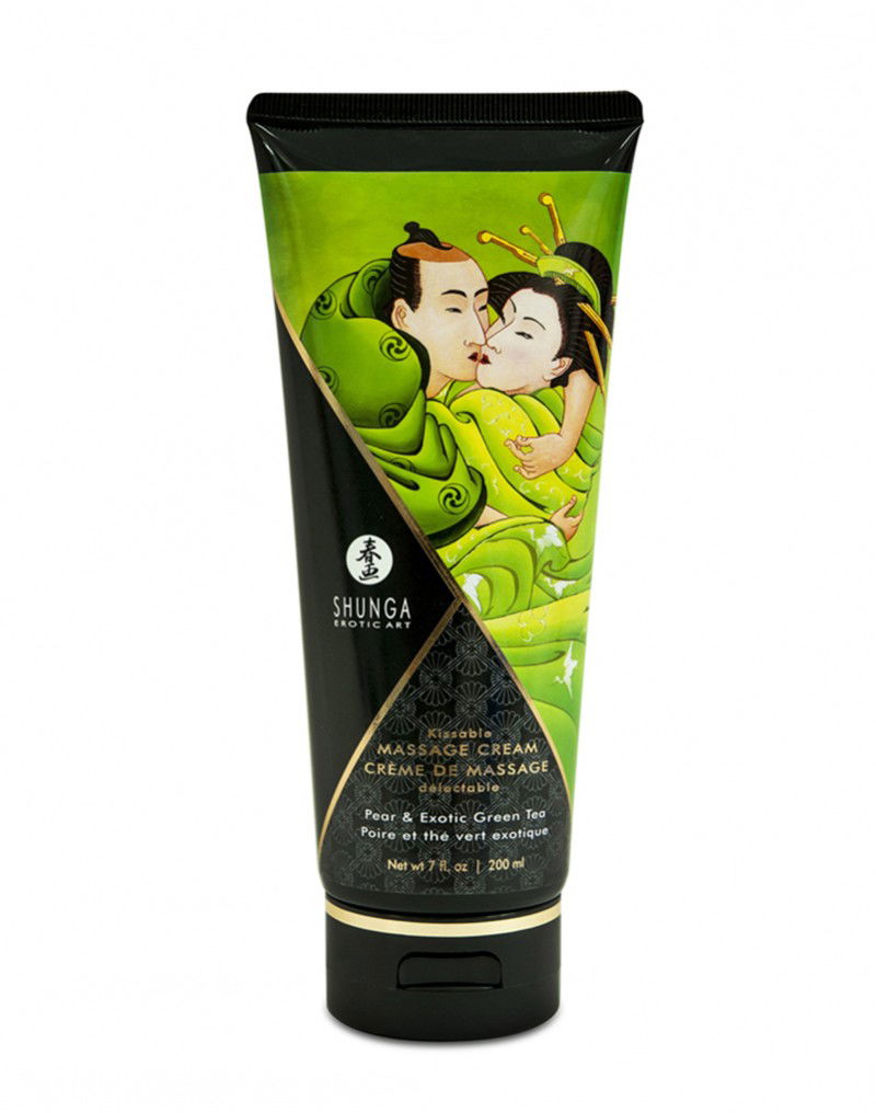 Shunga - Eetbare Massage Crème - Pear & Exotic Green Tea - 200 ml
