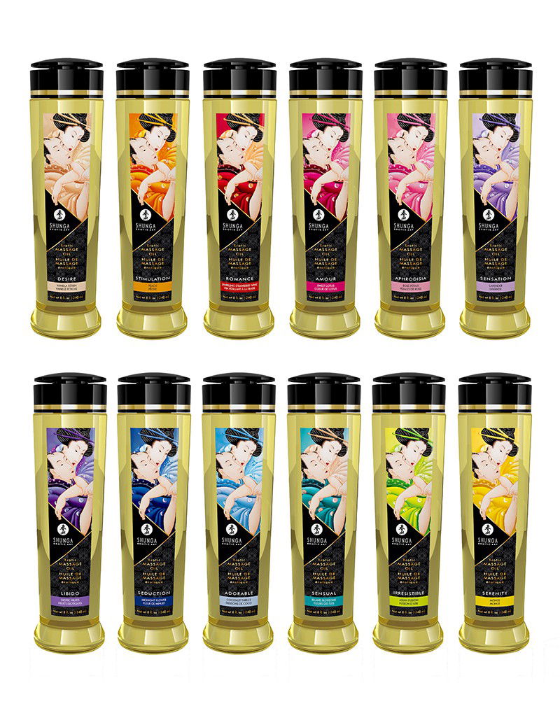 Shunga - Massage Olie - Sensual Island Flowers - 240 ml