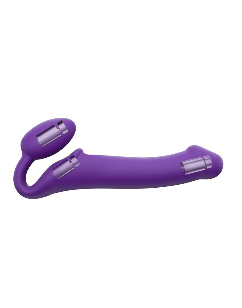 Strap-On-Me - Buigbare Strap-On Vibrator met Afstandsbediening Maat XL - Paars