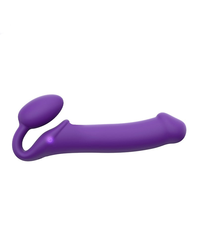 Strap-On-Me - Buigbare Strap-On Vibrator met Afstandsbediening Maat XL - Paars