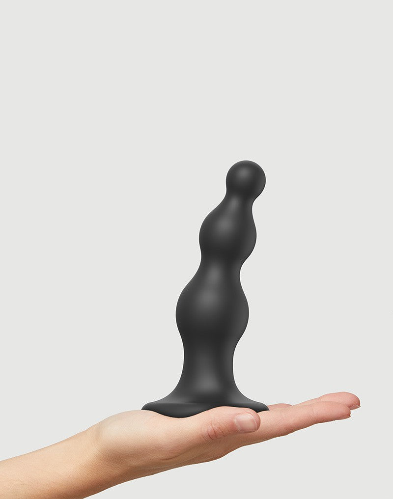 Strap-On-Me - Dildo Plug Beads Maat M - Zwart