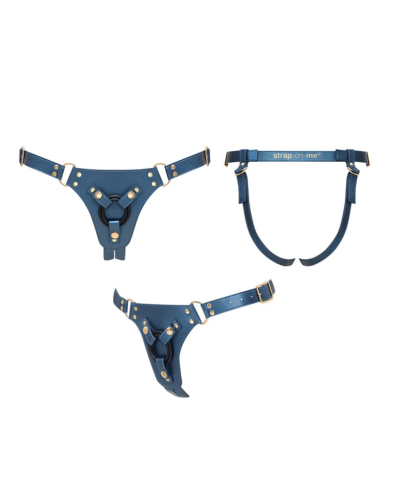 Strap-On-Me - Harnais Simili Generous - Blauw
