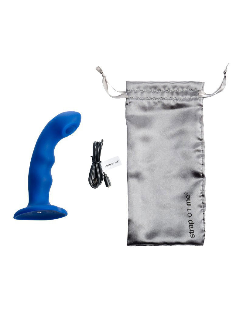 Strap-On-Me - Tappende Dildo Wave - Blauw