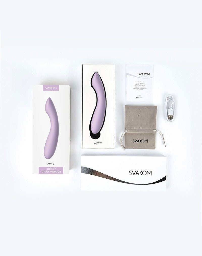 SVAKOM - Amy 2 - Flexibele G-Spot Vibrator - Lila