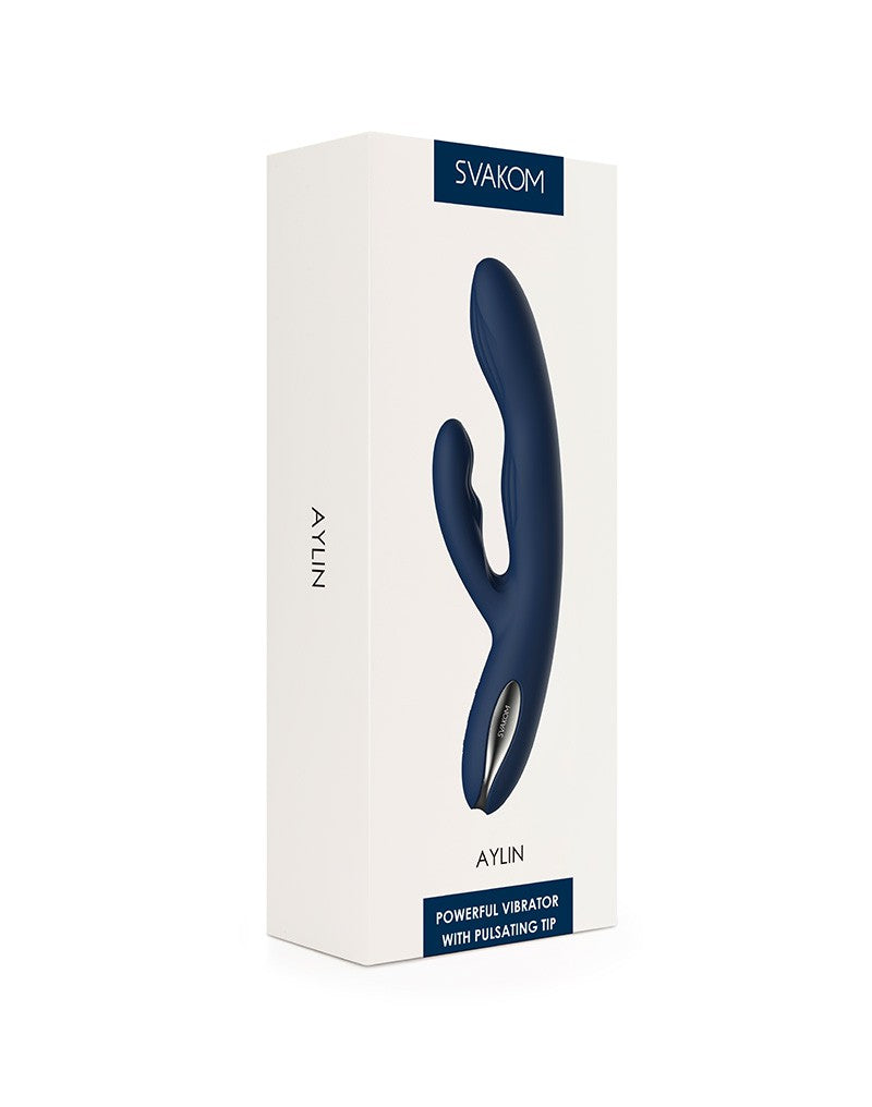 SVAKOM - Aylin - Rabbit Vibrator met Pulserende Tip - Blauw