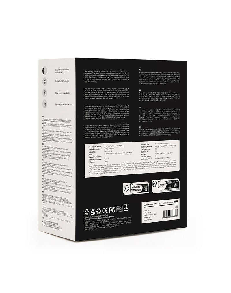 SVAKOM - Pulse Galaxie - Luchtdruk vibrator - Zwart