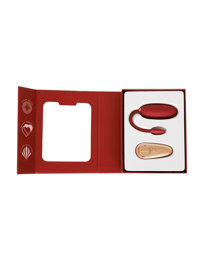 Viotec - Oliver - Draagbare vibrator met afstandsbediening - Goud & Wijnrood