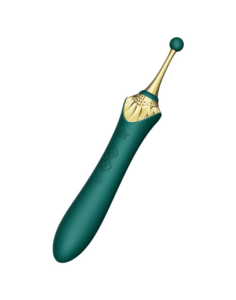 ZALO - Bess 2 - Verwarmende Clitoris Massager met 4 opzetstukken - Groen