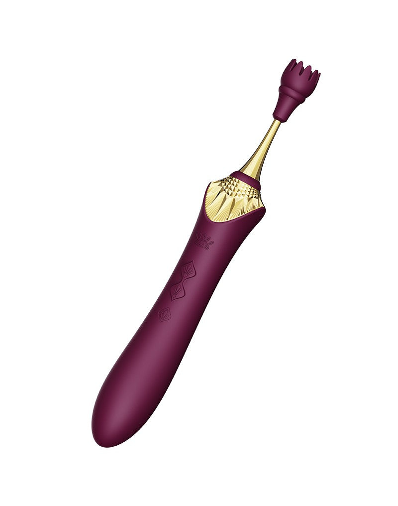 ZALO - Bess 2 - Verwarmende Clitoris Massager met 4 opzetstukken - Paars