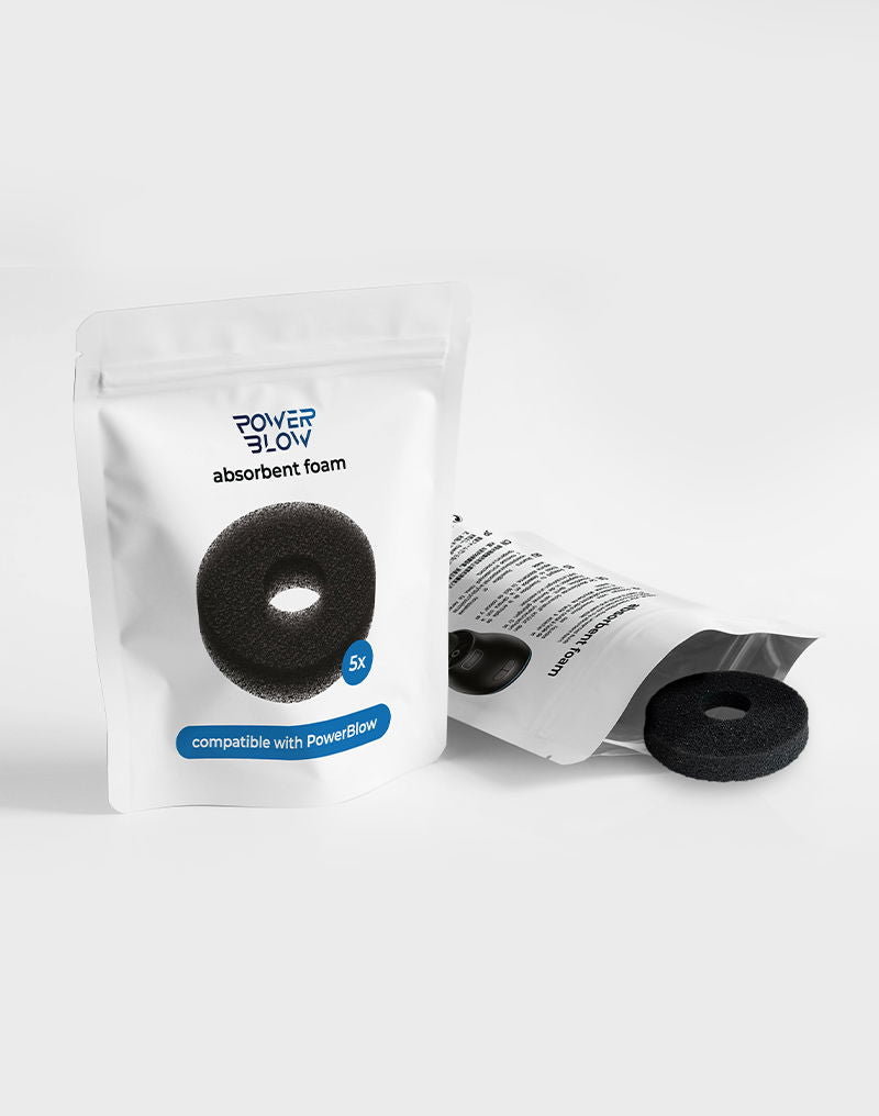 KIIROO - Powerblow Absorbent Foam 5 Pack - Zwart