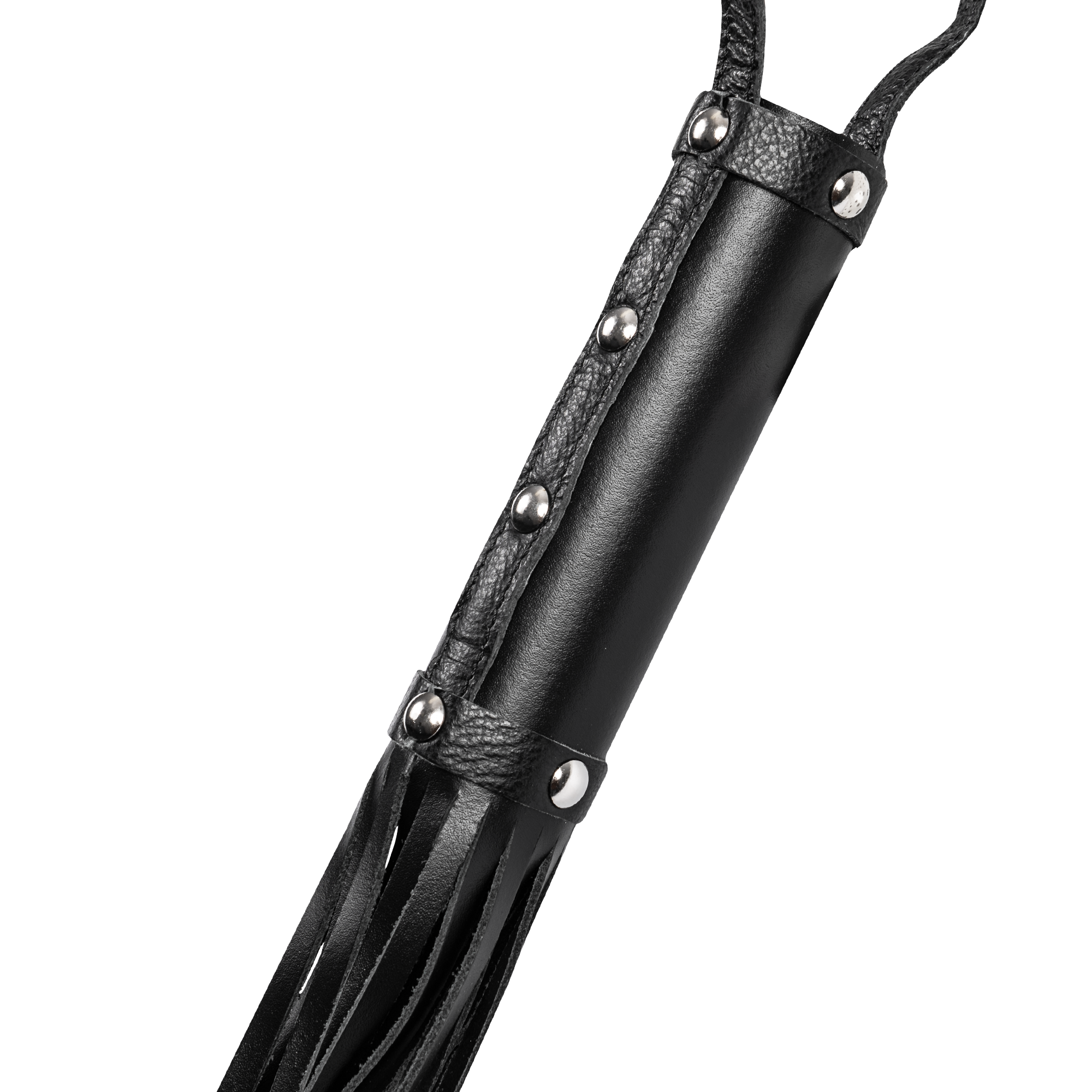 Rimba Bondage Play - Zweep met 19 Strengen (80 cm) - Zwart