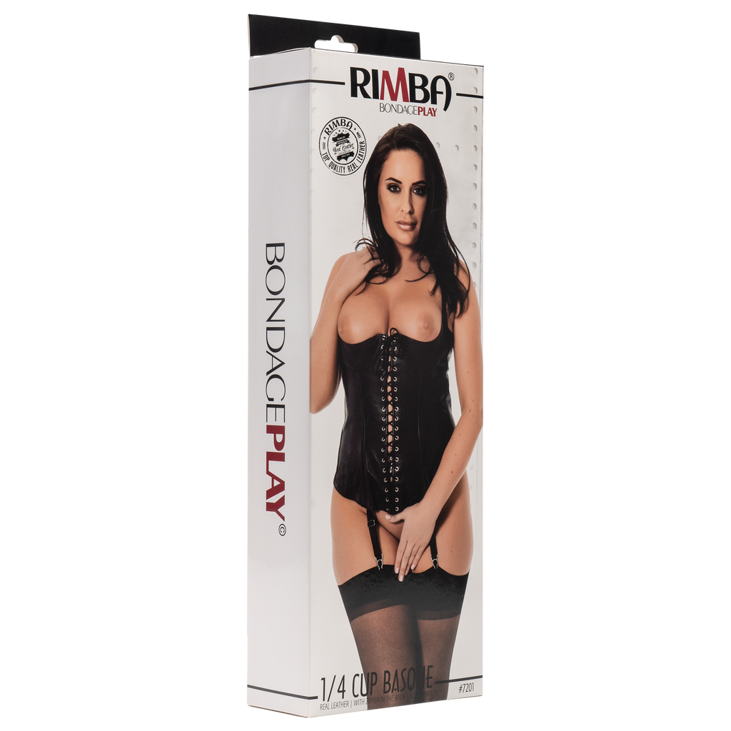 Rimba - Echt lederen 1/4 Cup korset
