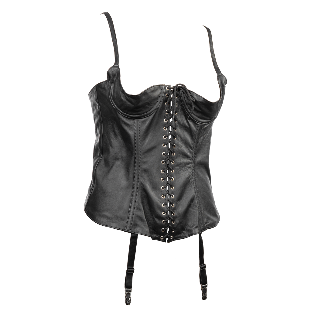 Rimba - Echt lederen 1/4 Cup korset