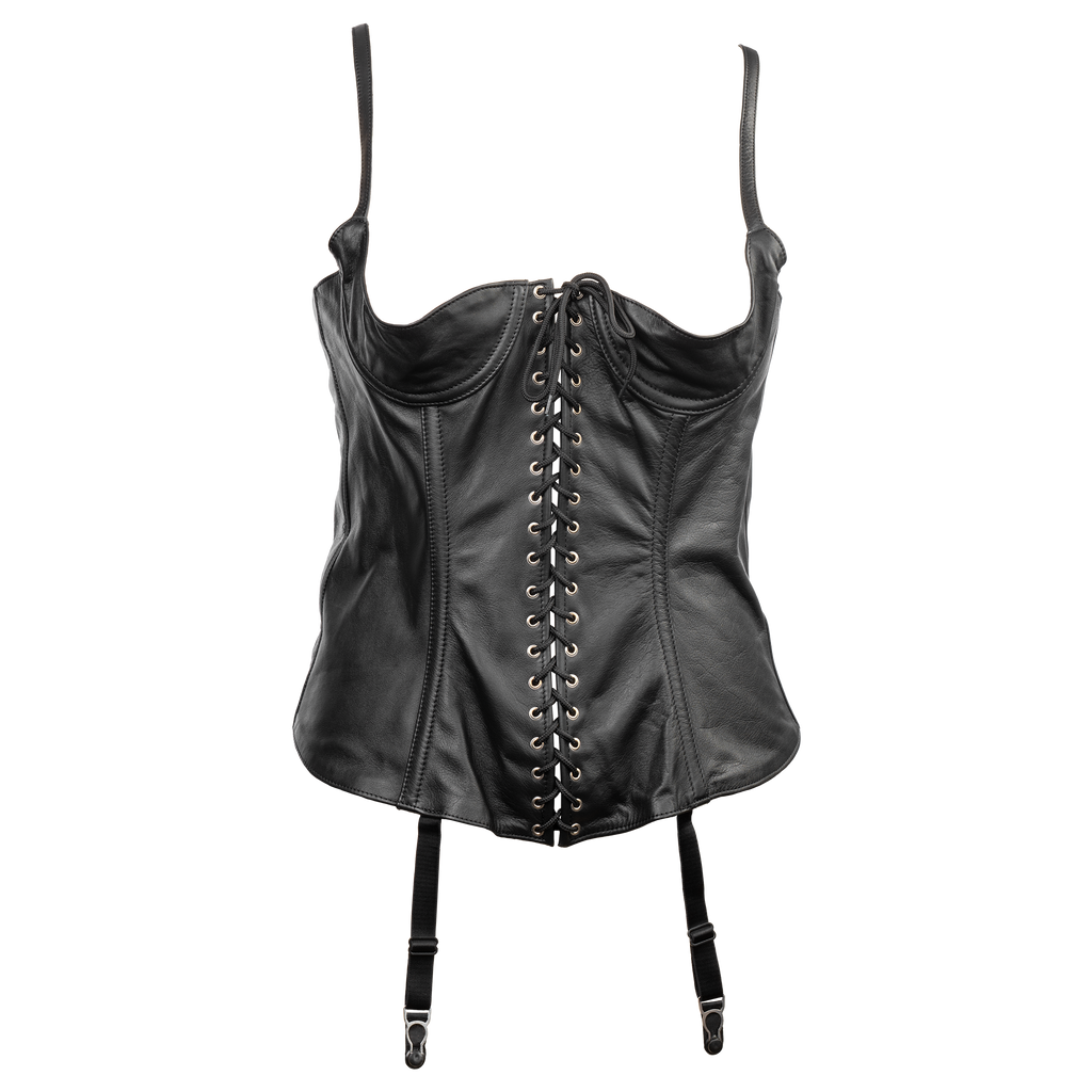 Rimba - Echt lederen 1/4 Cup korset
