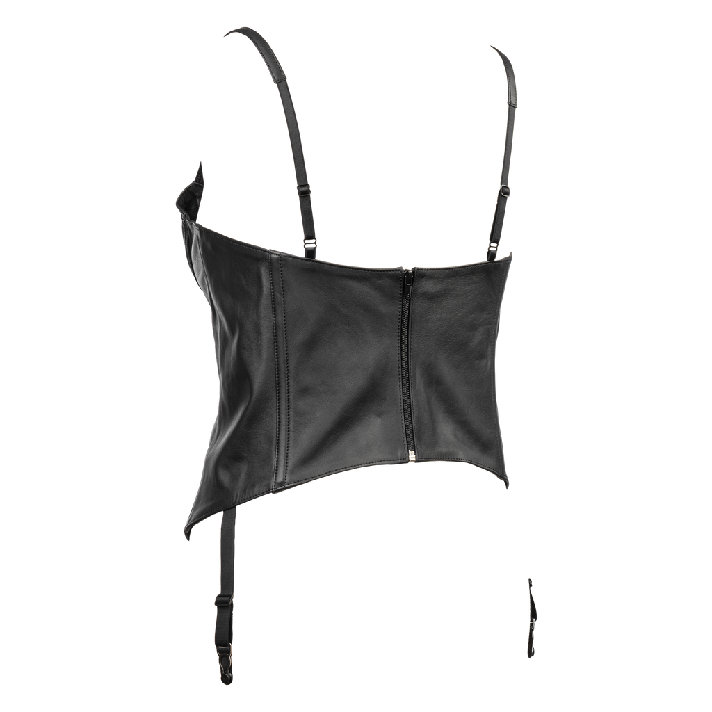 Rimba - Echt lederen 1/4 Cup korset