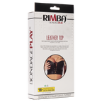 Rimba - Strapless lederen top met veter