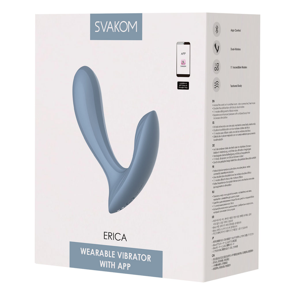 SVAKOM - Erica - Draagbare Vibrator (met App-bediening) - Blauw