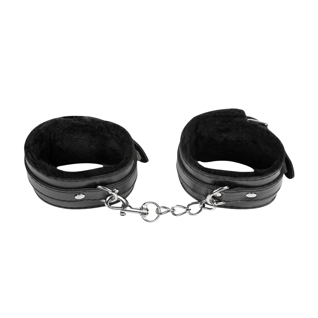 TieMeUp - Handboeien van zacht bont - Zwart