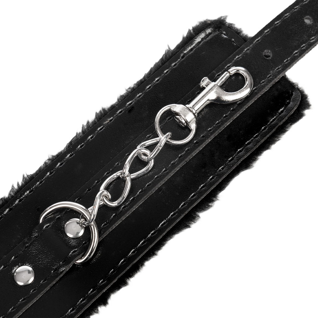 TieMeUp - Handboeien van zacht bont - Zwart