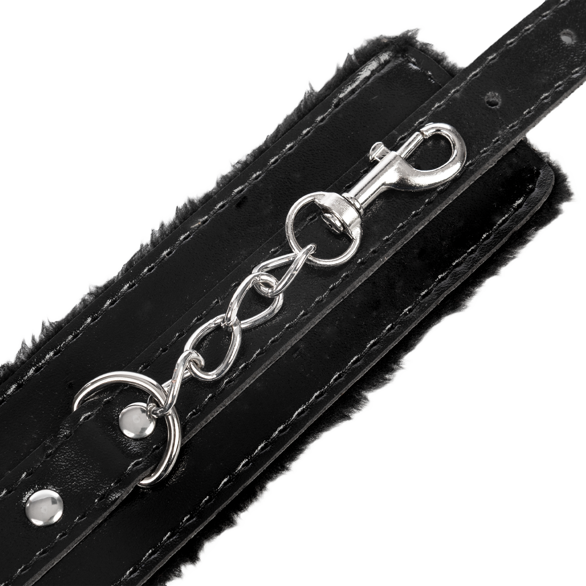 TieMeUp - Handboeien van zacht bont - Zwart