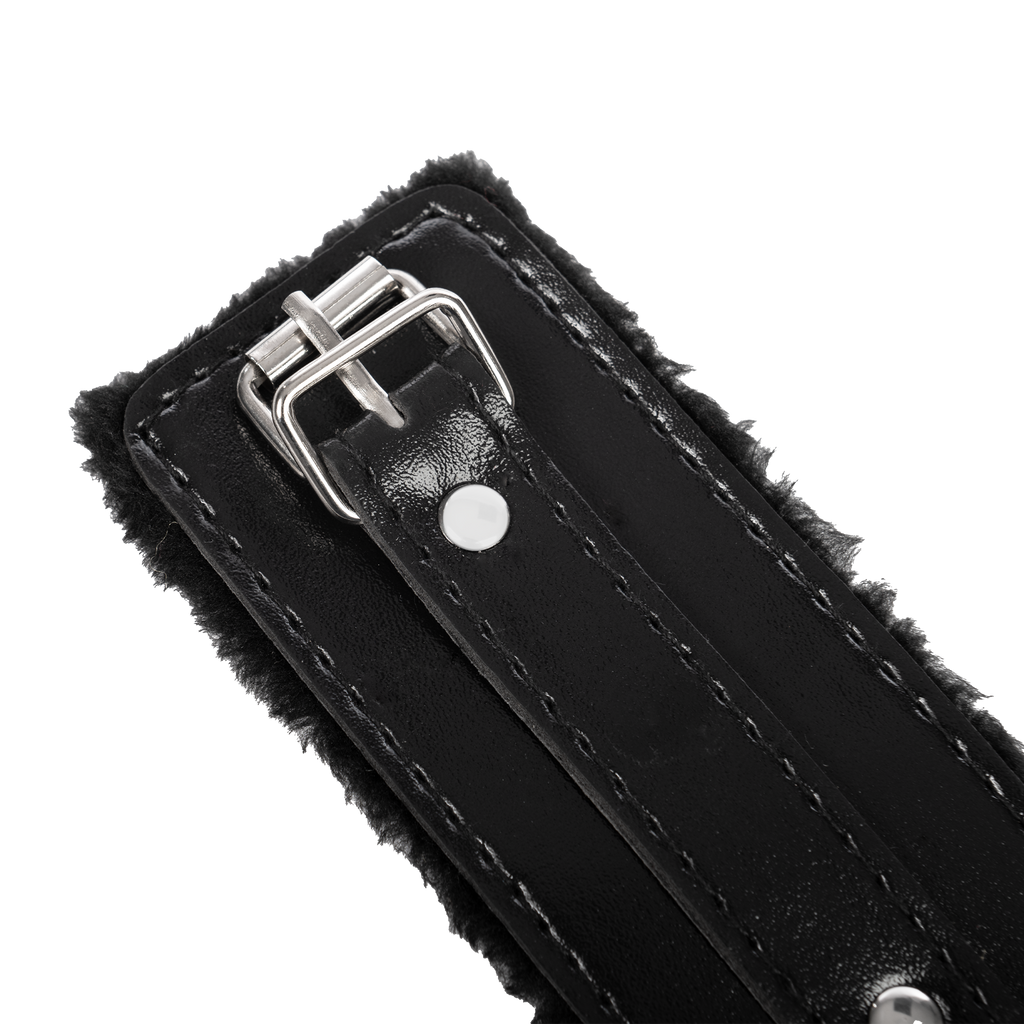 TieMeUp - Handboeien van zacht bont - Zwart